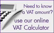 Need to know a VAT amount? Use our online VAT calculator